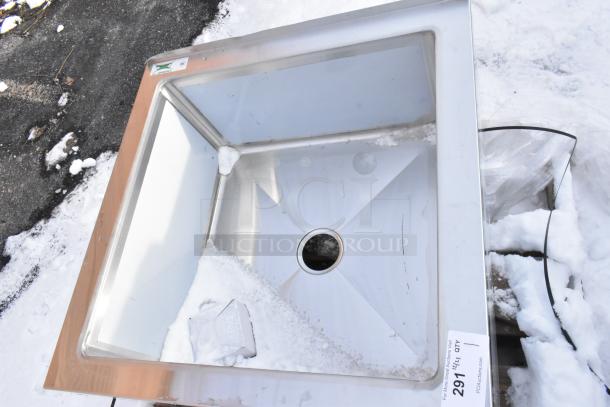 Brand new Regency 600SM242412 stainless steel mop sink, 29" 16-gauge, 24"x24"x12" bowl. Scratch and dent condition.