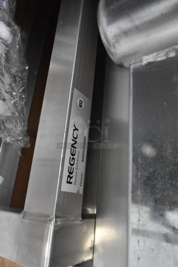 Regency dunnage rack, model 600DUN2048, brand new, scratch and dent condition, NSF certified, steel construction.