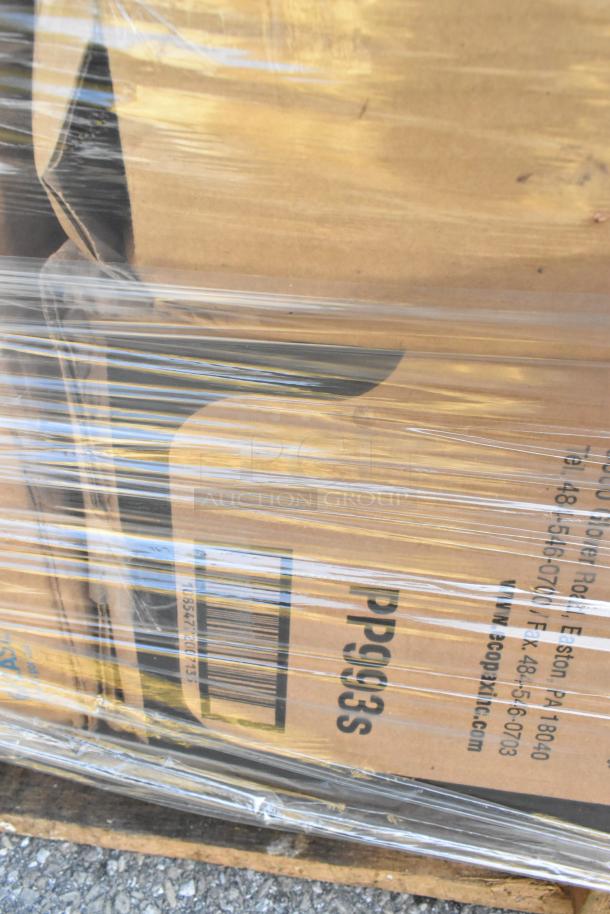 Sealed pallet with 23 new scratch and dent items, including cold cups, containers, and lid organizer. Marked "PP993S."