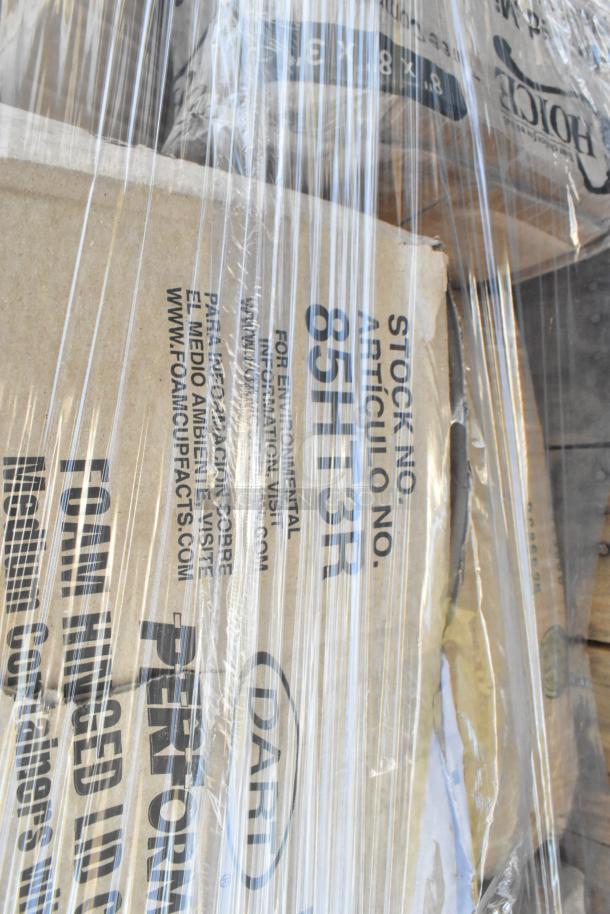 20 brand new scratch & dent items including dispenser, cup sleeves, containers, cold cups, wrapped on a pallet, stock no. 85HT3R.