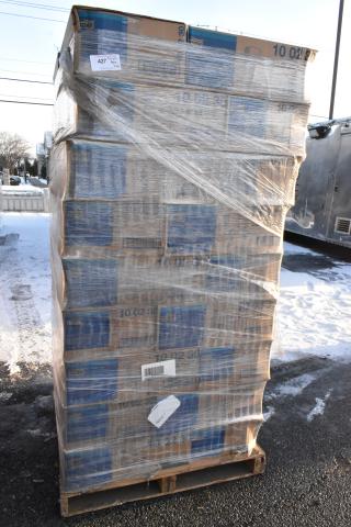 Pallet of 36 Tork 10 02 30 paper wiper boxes, 1-ply, 7.7x11.8, new scratch and dent, wrapped in plastic.