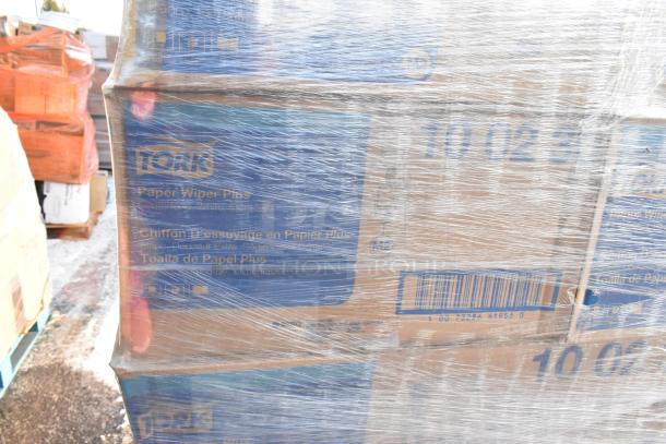 36 Tork 10 02 30 Centerfeed Paper Wiper boxes, 1-ply, 7.7 x 11.8 inches, scratch and dent condition, shrink-wrapped pallet.