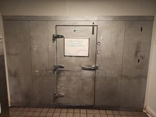 Imperial Brown 10'x10' self-contained walk-in box with PTN047M6BE compressor, 208-230V, 1 phase, used condition.