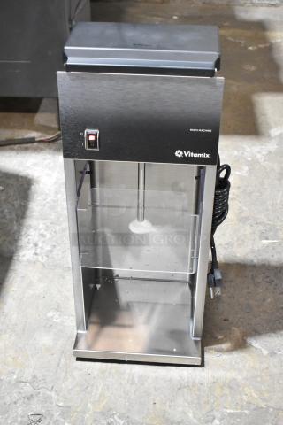 BRAND NEW Scratch and Dent VitaMix VM0800 drink mixer, stainless steel, 120V, 1 phase, commercial use. Visible power cord.