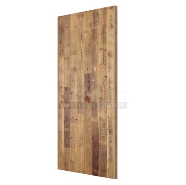 Brand new commercial golden maple 34"x84" rectangular butcher block-style countertop in pristine condition.