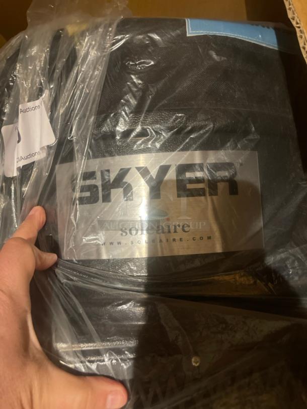 Skyer Air Dancer & Blower Set in packaging, featuring a visible "SKYER" logo. Ideal for outdoor advertising.