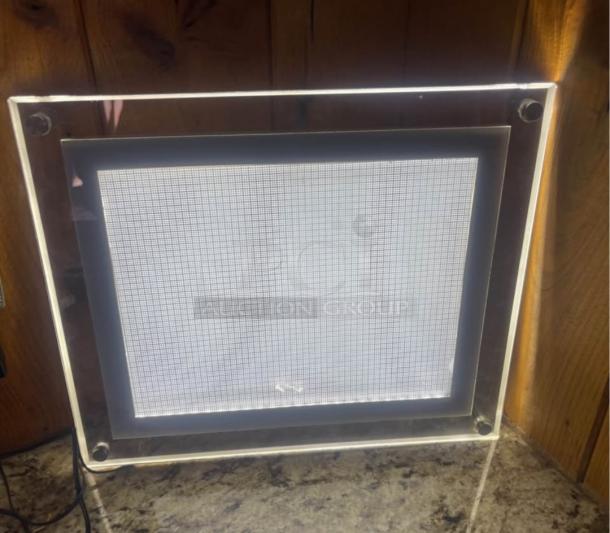 20"x24" LED Erasable Message Board by Green Light Innovations. High-visibility, Light Write model for cafes or dorm rooms.