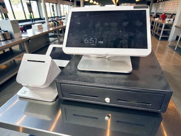 Clover Station POS system with screen, printer, and cash drawer in outstanding condition. Fully tested and working.