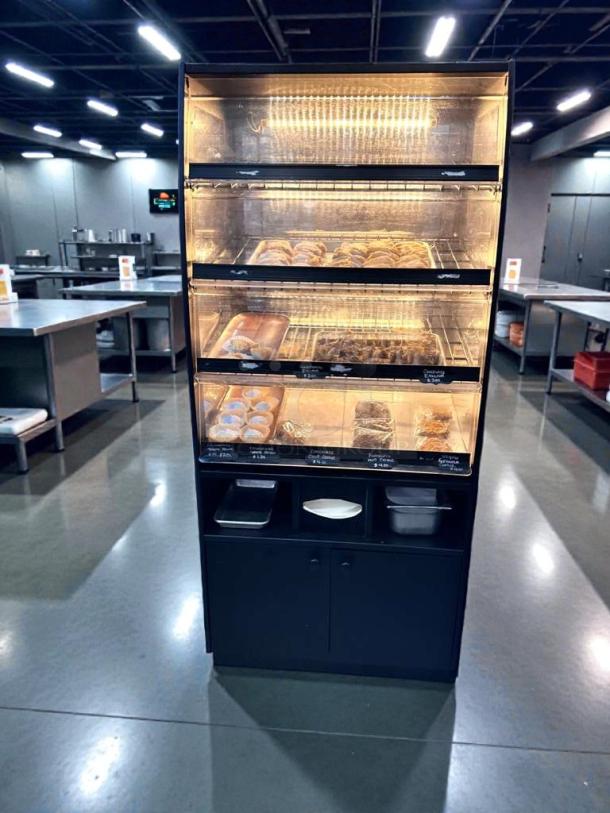 Minus Forty BK-8 Shelf refrigerated bakery display case in outstanding condition, multiple shelves, fully tested and working.