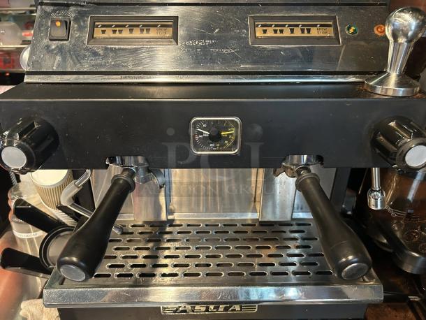 Astra MEGA II semi-automatic espresso machine, great condition, dual spouts, stainless steel, tested working, 220V.