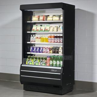 Turbo Air TOM-40B-SP-N open air cooler, 39 1/8", five levels, excellent condition, tested and working, 115v.