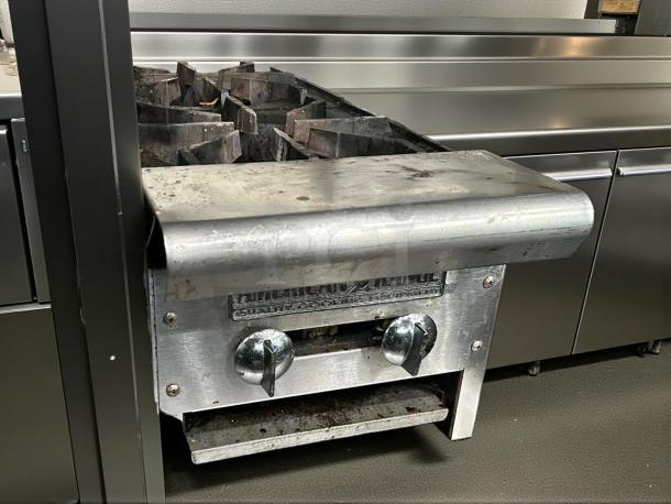 American Range ARSHP-12-2 countertop gas hotplate with 2 burners, perfect condition, tested working, stainless steel finish.