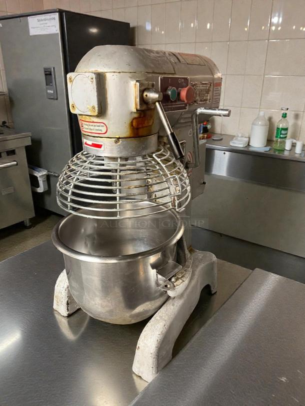 Uniworld UPM-20LET 20 Quart Electric Planetary Mixer, stainless steel, tested, working, with attachment, perfect condition.