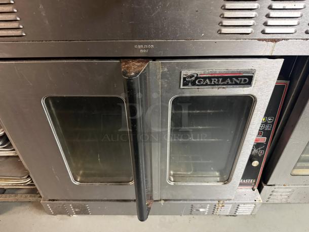 Garland MCO-GD-20 Master Series double-deck gas convection oven, stainless steel, tested and working, minor rust on corners.