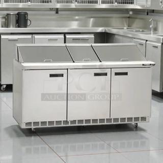 Delfield 4472NP-30M 72" Mega Top Refrigerated Sandwich Prep Cooler in amazing condition, tested and working.