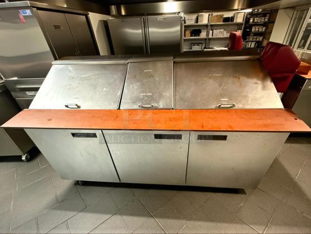 Delfield 4472NP-30M 72" Mega Top Sandwich Prep Cooler, stainless steel, tested, in excellent condition.