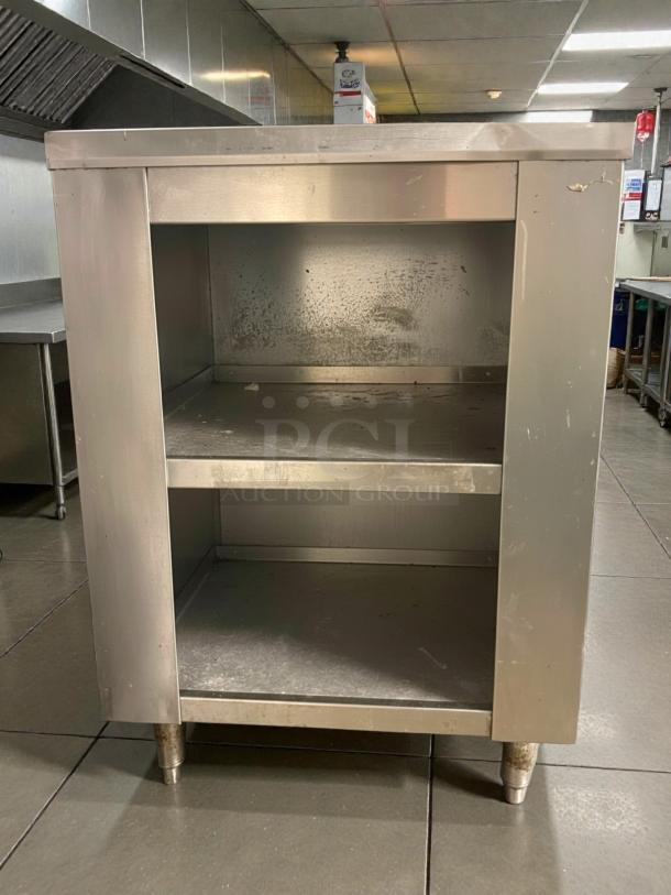 Stainless steel 24” worktop table cabinet with shelves, American brand, in great condition, sturdy build.