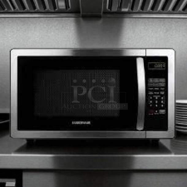 Farberware Professional Microwave Oven, 1.3 cu ft, 1000-Watt, black and stainless steel, perfect condition, digital display.