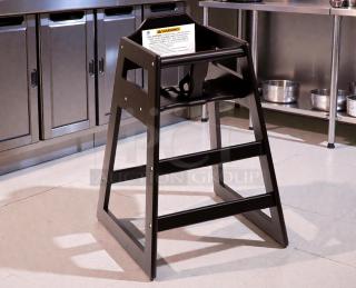Excellent Condition - Modesto Brown Finish Wood High Chair -  Sturdy Wood - Item #1226142