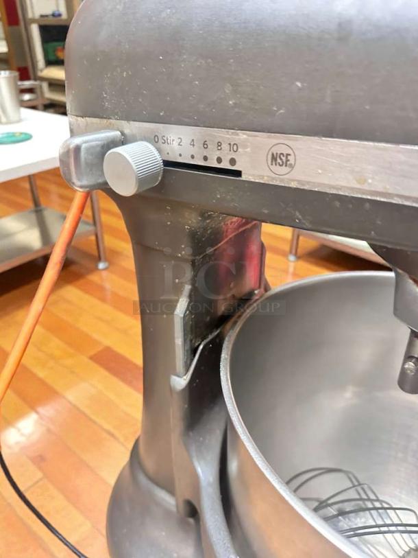 KitchenAid Commercial 8-Qt Bowl Lift Stand Mixer, pristine condition, NSF certified, 120V, fully tested, speed control visible.