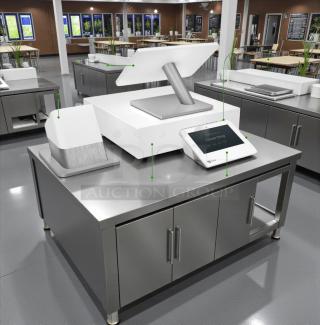 Clover Station POS System in pristine condition, 120V, includes display terminal, receipt printer, and card reader, fully tested.