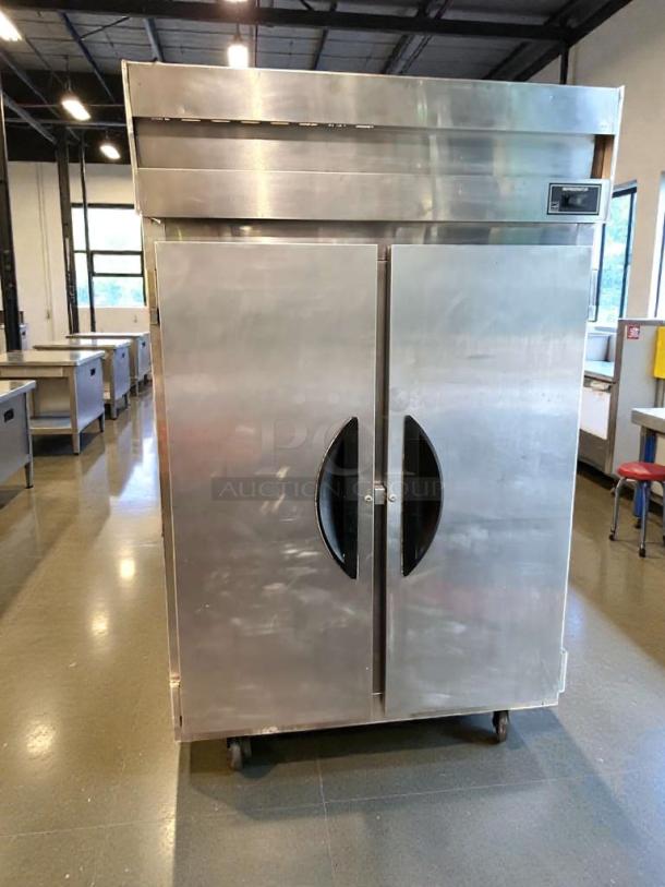 Victory VR-2 double door reach-in commercial refrigerator in superb condition, stainless steel, fully tested and operational.
