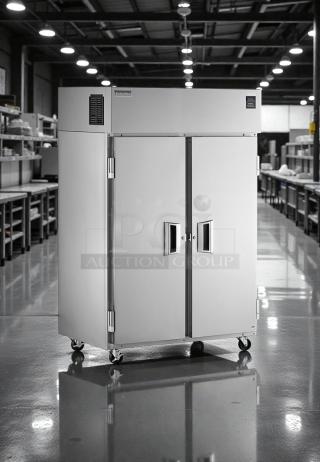 Delfield 6000XL reach-in commercial refrigerator, superb condition, 115V, with visible brand label, fully tested.