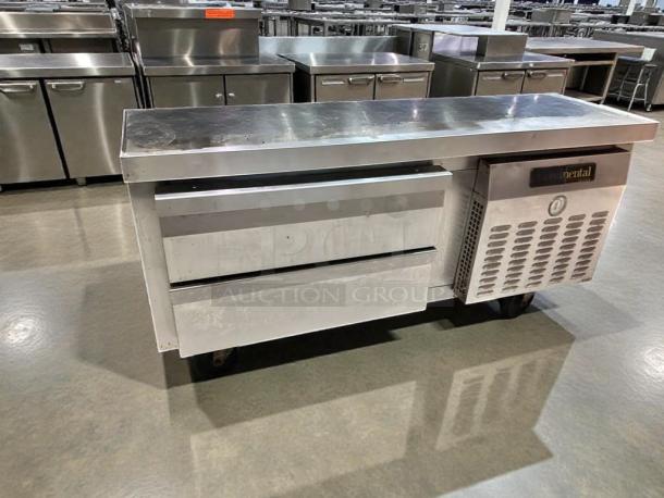 Continental undercounter refrigerated drawer base, stainless steel, 115V, outstanding condition, fully tested, working.
