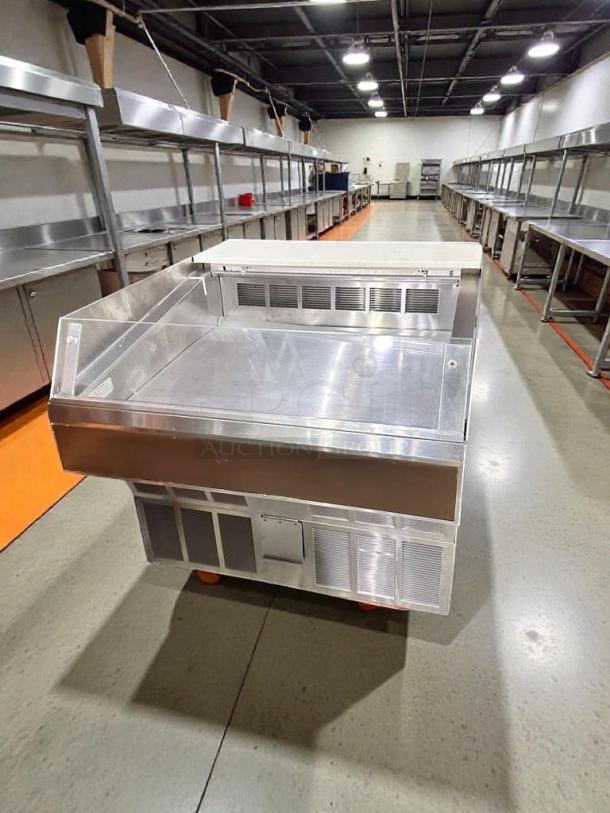 Pristine Federal Industries SQ3CDSS refrigerated prep table, tested, stainless steel, 120V, excellent condition.