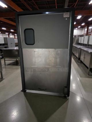 Ellason walk-in cooler door, commercial insulated swing type, outstanding condition, fully tested, Ellason Corp USA.