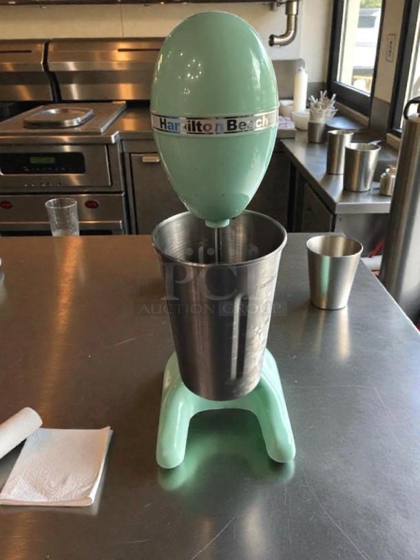 Hamilton Beach 732 single-spindle drink mixer, mint condition, 120V, fully tested, with branded label.