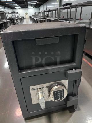 SentrySafe drop deposit safe, electronic keypad, very good condition, fully tested, secure storage solution.