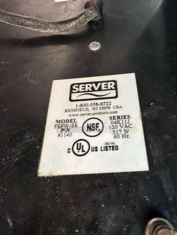 Server Products FSPW-SS Single Well Countertop Hot Fudge Warmer, 120V, superior condition, fully tested, NSF/UL listed.