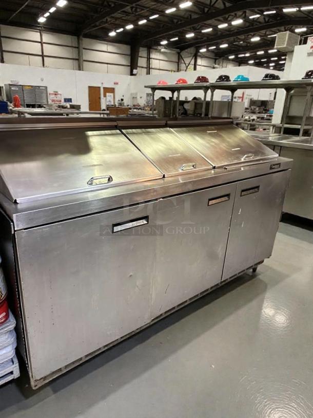Delfield TSSU-36-08 refrigerated prep table in very good condition, 115V, stainless steel, fully tested and working.
