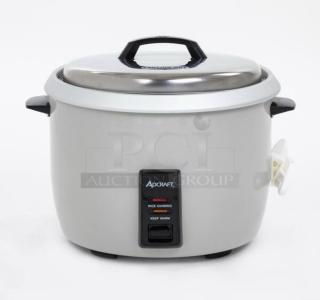 Adcraft commercial rice cooker, outstanding condition, 120v, tested and working, with cooking and warming settings.