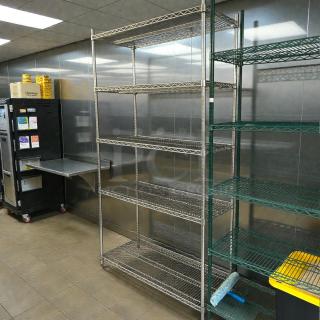 Thunder Group chrome wire shelving, 47 1/2” x 18”, outstanding condition, durable material, spacious storage solution.