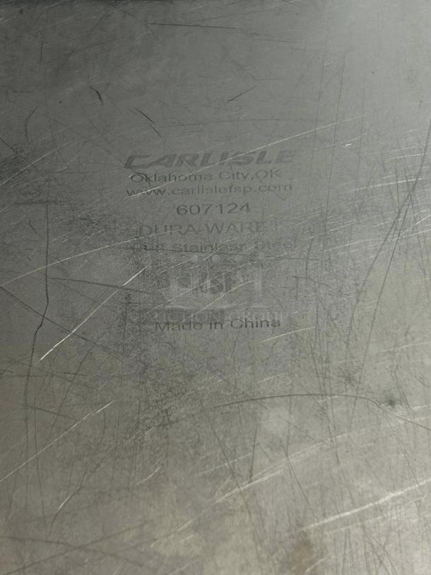 Carlisle DuraPan™ 1/2 size steam table pan, model 607124, light gauge stainless steel, 4" deep, great condition.
