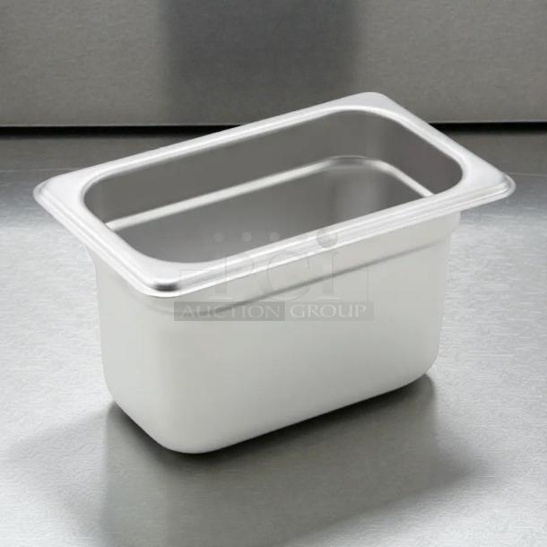Winco SPJH-904 solid steam table pan, 1/9 size, heavy weight, stainless steel, excellent condition.