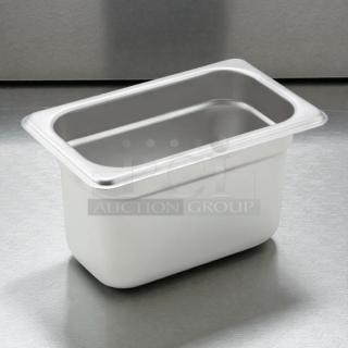 Winco SPJH-904 solid steam table pan, 1/9 size, heavy weight, stainless steel, excellent condition.