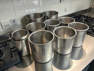 Vollrath Stainless Steel Baine Marie Pots Good Condition - Vollrath Bain Marie, Various Sizes 5”-7 1/2” Diameter - Item #1226187