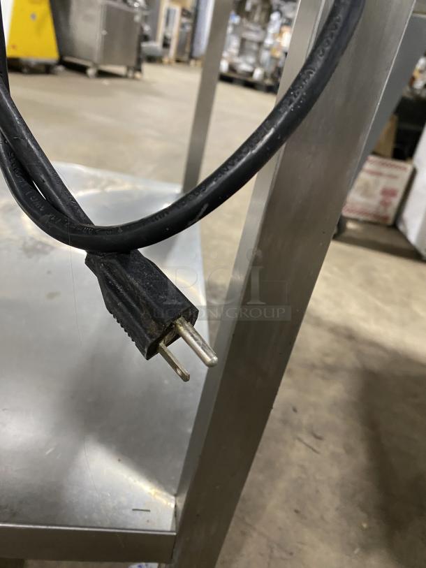 Alto-Shaam stainless steel commercial convection oven, model CTP720G. Shown on equipment stand with 120V plug. Condition: Used.