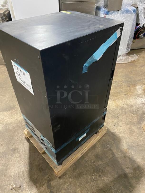 Vendo Lumilinna Series black single door undercounter crystallizer slush refrigerator, Model ICE-SC40BXIWU, scratch-n-dent.