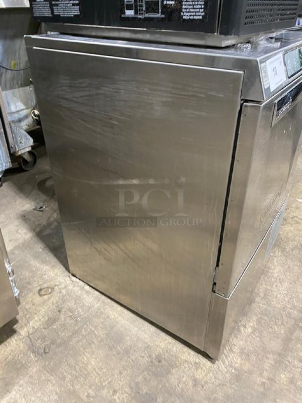 Hobart Advansys LXe Series stainless steel undercounter dishwasher, Model LXER, electric, high temperature, 120/208V, used condition.