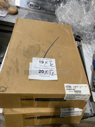 Cambro Commercial Red 14"x18" Tray, Model 1418FF163, new condition, in original packaging, auction lot of 12.