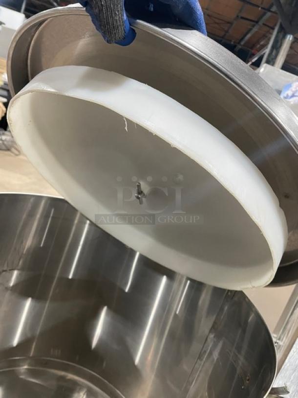 Delfield Salad Ace Series stainless steel 20-gallon salad dryer, model SALD-1, on casters, electric powered, excellent condition.