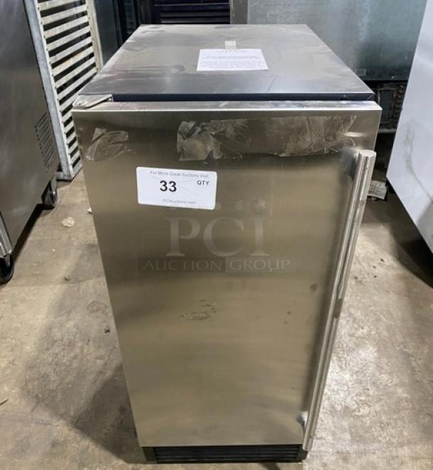 Maxx Ice Model MIM50 stainless steel ice maker, scratch-n-dent, Energy Star certified, 115V, serial number 00500420057.