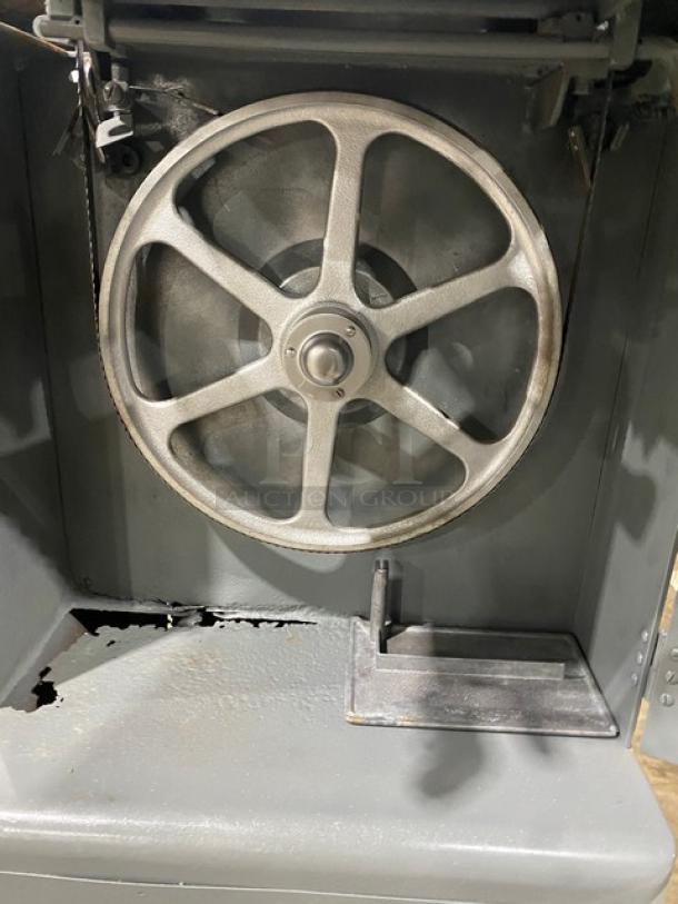 Butcher Boy B16 meat band saw, stainless steel, electric, heavy-duty, free-standing, 208V 3 Phase, serial 6-8427.