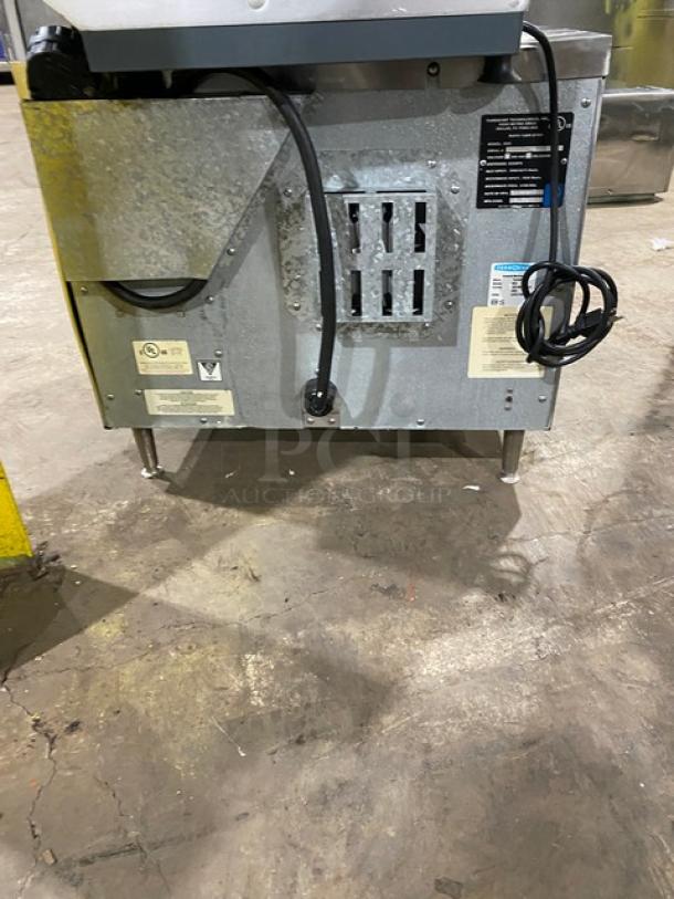 TurboChef NGC commercial countertop rapid cook oven, stainless steel, digital controls, model NGC SN: NGC-D006629, 208/230-240V, on legs.