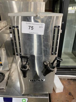 Bunn Bunn-O-Matic Series Commercial Stainless Steel Countertop Iced Tea Dispenser! With Dual 1-1/2 Gal. Reservoirs! Model: TD4T SN: TD40164652! - Item #1226481