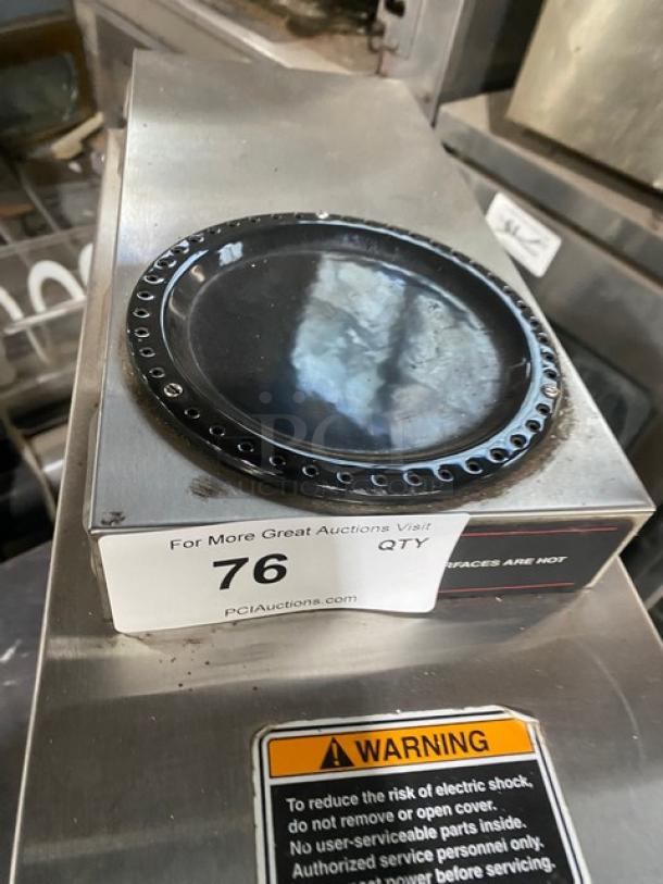 Bunn Axiom Series coffee brewer with digital controls, upper and lower warming plates. Model AXIOM-35-2. Stainless steel.